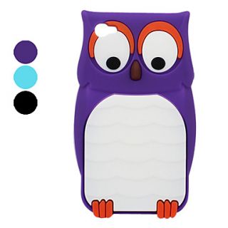 Owl Pattern Silicone Case for iPhone 4 and 4S (Assorted Colors)