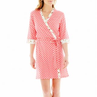 INSOMNIAX Long Sleeve Robe, Coral, Womens