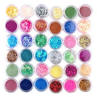 36pcs 3D Colorful Nail Decoration Set