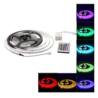 Waterproof 5M 300x3528 SMD RGB Light LED Strip Lamp with 24 Button Remote Controller Set (12V)