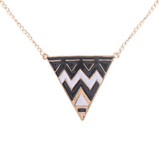 Oil Drip Alloy Triangle Shape Sweater Necklace