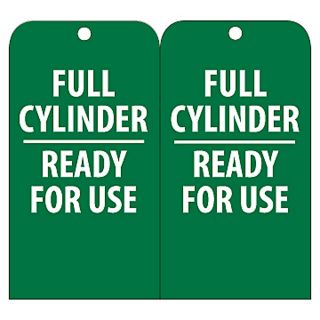 Nmc Tags   Cylinder   Full Cylinder Ready For Use   Green