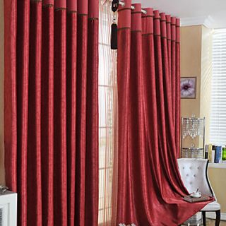 (One Pair) Clsaaic Floral Embossed Blackout Curtain