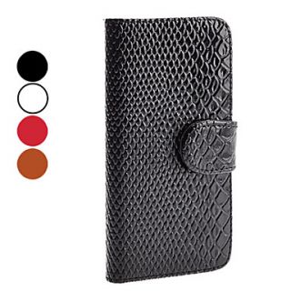 Snake Pattern PU Leather Case with Card Slot for iPhone 5/5S (Assorted Colors)