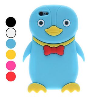 3D Style Cartoon Penguin Pattern Soft Case for iPhone 5 (Assorted Colors)