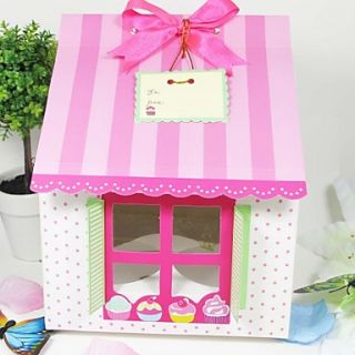 Cute House Shaped Cake Box (Set of 12)