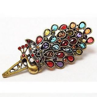 Womens Vintage Luxuriant Peacock Hair Jaw Clip(93.6cm)