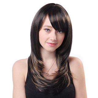 Capless Long Brown Wavy High Quality Synthetic Japanese Kanekalon Wigs