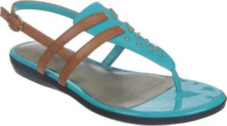 Womens Life Stride Nemesis   Turquoise/Dark Tan Excellent Patent/Goodland Casua