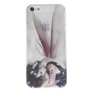 Dragonfly Girl Pattern Hard Case for iPhone 5/5S