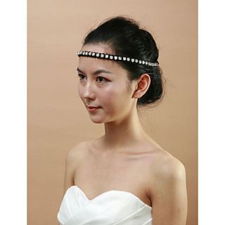 Bridal White Rhinestone Womens Headbands