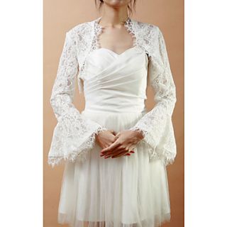 Long Bell Sleeve Lace Wedding/Evening Jacket/Wrap (More Colors)