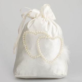 Delicate Satin with Imitation Pearls Wedding Bridal Purse(More Colors)