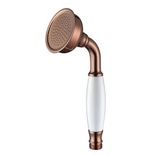 Contemporary Rose Gold Finish Brass Handled Shower Head