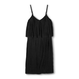 Mossimo Womens Pleated Knit Dress   Black S