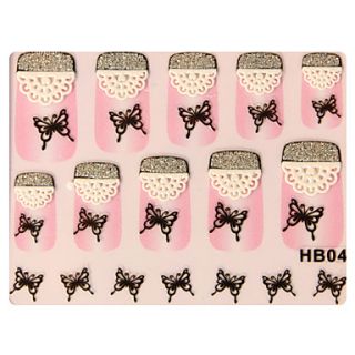 5PCS Mixed style 3D Nail Art Stickers HB Series Pink Cartoon