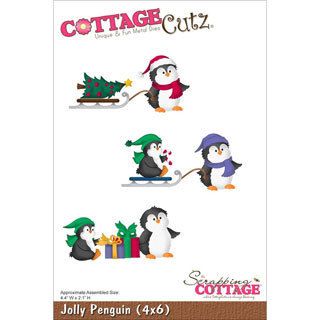 Cottagecutz Die 4 X6  Jolly Penguin (4x6 inches. Made in USA. )