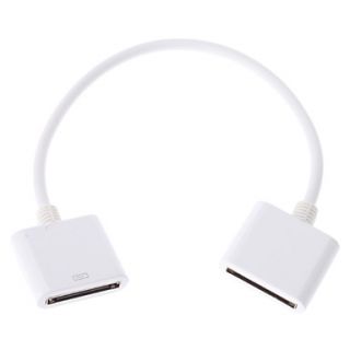 30 Pin Female to Female Adapter for iPhone, iPad and iPod Touch (White)