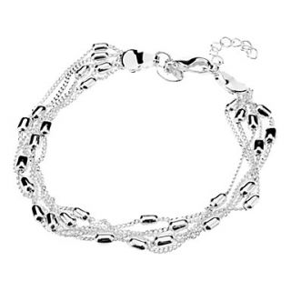 Chain Sterling Silver Plating Bracelet(5 Layer)