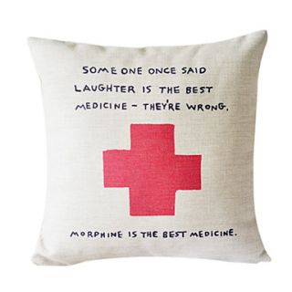 The Best Medicine Cotton/Linen Decorative Pillow Cover