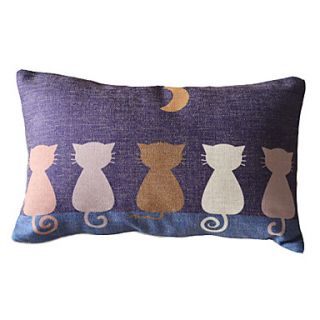 Good Night Cotton/Linen Decorative Pillow Cover