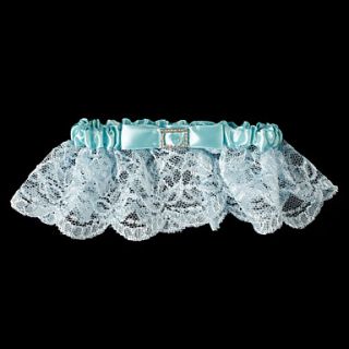 Delicate Satin with Lace Side Wedding Garter