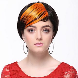 High Quality Synthetic Orange Straight Hair Bangs