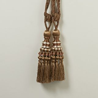 Brown Polyester Classic Tassel (One Pair)
