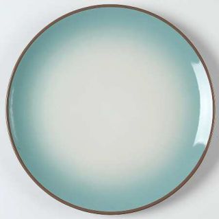 Cindy Crawford Style Ombre Aqua Dinner Plate, Fine China Dinnerware   Aqua/White