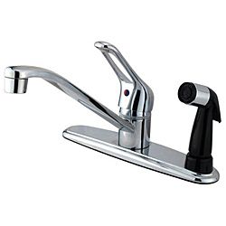 Chrome Single handle Basic Kitchen Faucet With Side Sprayer