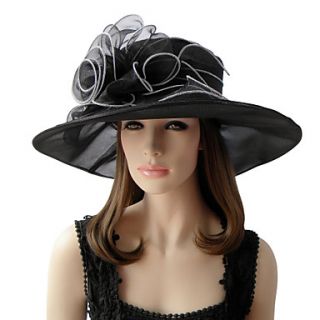 Elegant Black Organza Special Occasion Hats
