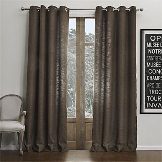 (One Pair) Solid Faux Linen Classic Eco friendly Curtain
