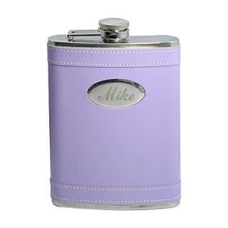 Personalized Lilac 8 oz Flask