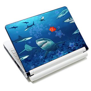 Sharks Pattern Laptop Protective Skin Sticker For 10/15 Laptop 18605(15 suitable for below 15)