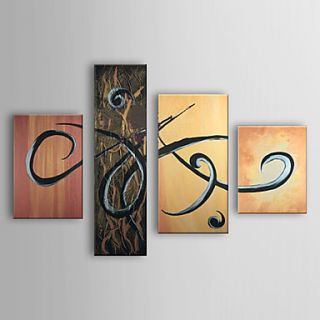 Hand Painted Oil Painting Abstract Set of 4 1303 AB0403