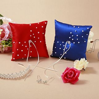 Wedding Ring Pillow With Faux Pearl (More Colors)