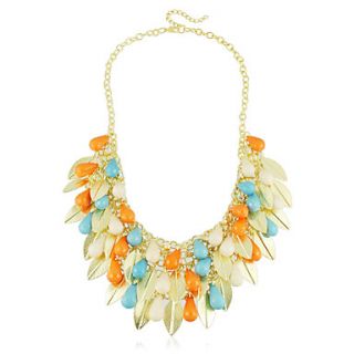 Fashion Alloy / Rhinestones With Resin Womens Necklace(More Colors)
