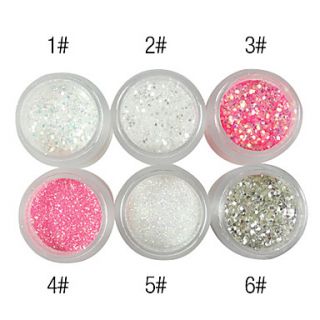 1PCS Twinkled Powder Nail Decorations(Assorted Color)