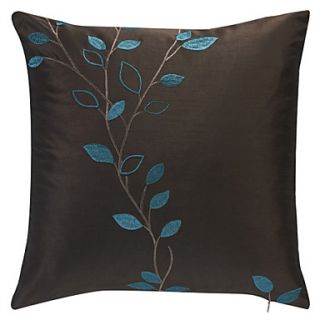 Country Coffee Embroidery Polyester Decorative Pillow Cover