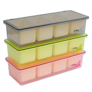 Simple Style 4 Containers Seasoning Box Condiment Set (Assorted Colors)