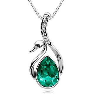 Fashionable Alloy Austrian Crystal Swan Pattern Necklace (Assorted Colors)
