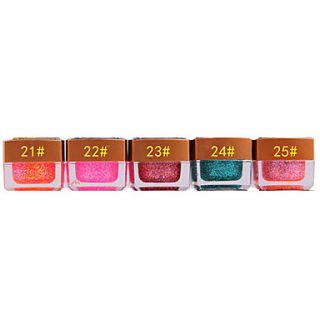 1PCS UV Color Gel within Mini Paillettes Nail Polish No.21 25(Assorted Colors,8ML)