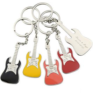 Personalized Guitar Key Ring   Set of 6 (More Colors)