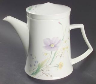 Mikasa Felicia Teapot & Lid, Fine China Dinnerware   Pastel Ifloral, Butterflies