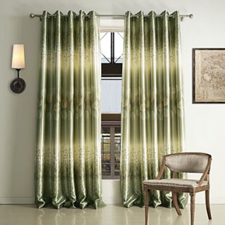 (One Pair) Country Print Color Shade Room Darkening Curtain