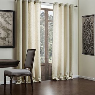 (One Pair) Faux Solid Linen Classic Eco friendly Curtain
