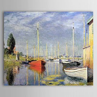 Famous Oil Painting A Yacht at Argenteuil by Claude Monet