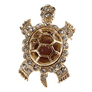 Diamond Turtle Shaped Brooch