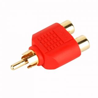Composite RCA Cable 2 Female to 1 Male Convertor Plug (SMQC047)