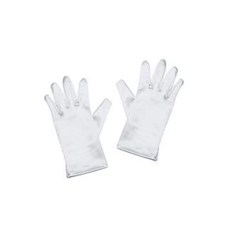 Nice Satin Fingertips Wrist Length Flower Girl Gloves